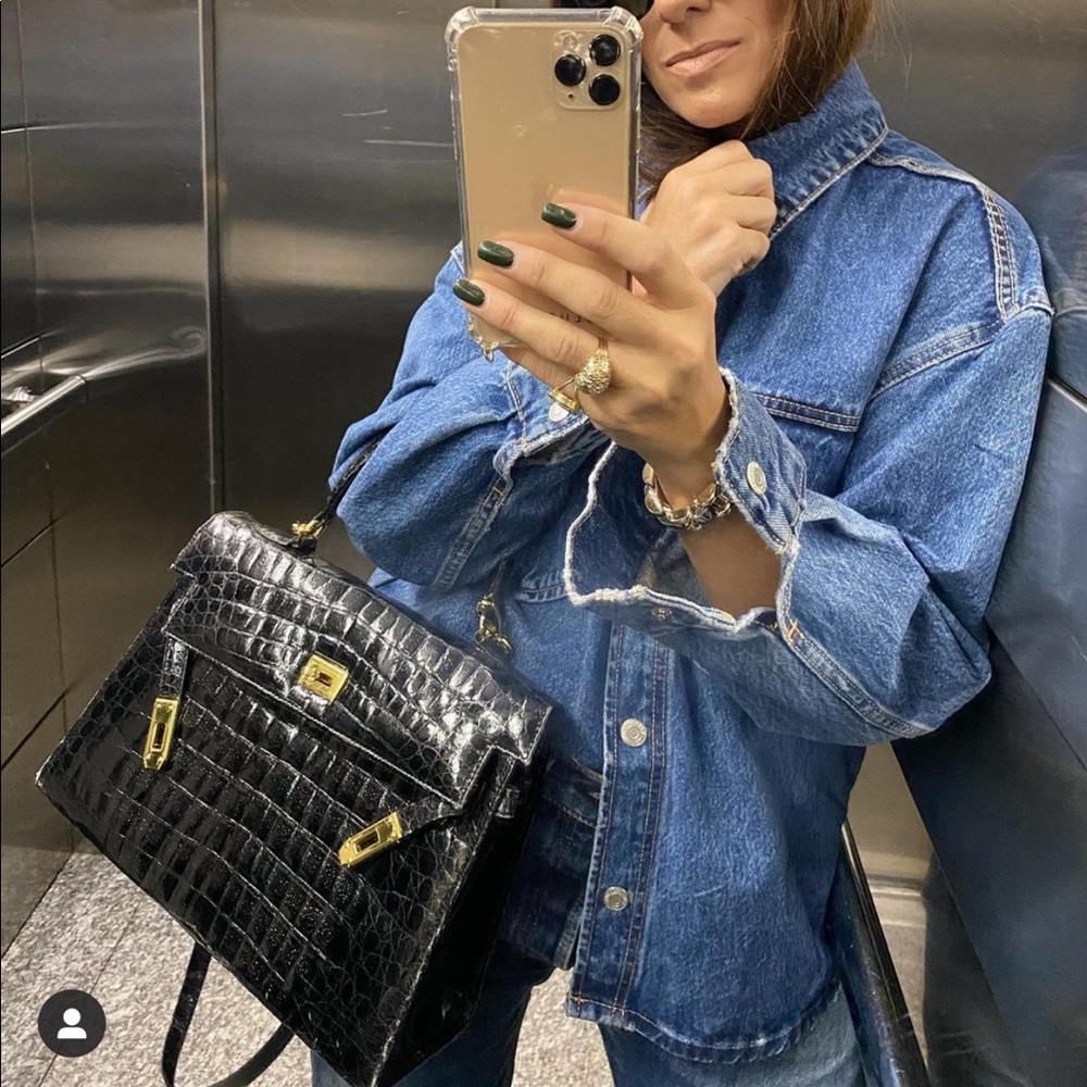 On sale Zara oversized denim shirt - Picture 6 of 16